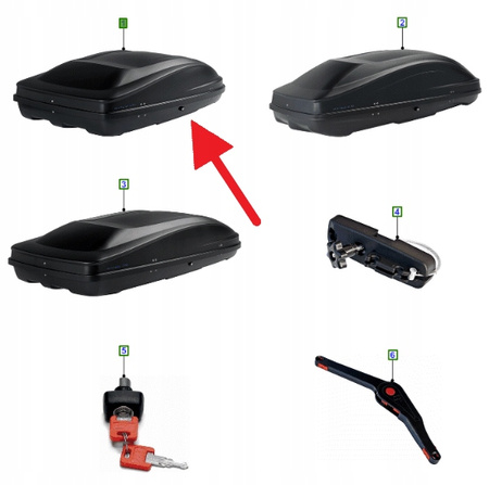 BOX DACHOWY ELEGANCE EUROPE 330 CZARNY FORD OE 2191625 _ A66SX-550B00-BMA