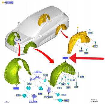 NADKOLE LEWY PRZÓD FORD KUGA ESCAPE 2024- 2794806 _ LJ6B-16035-CG