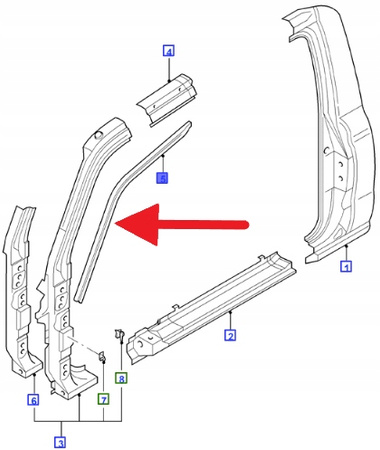 PRAWA LISTWA ŚCIEK DACHU FORD RANGER 98- EVEREST 3664544 _ XM34-J51700-AA