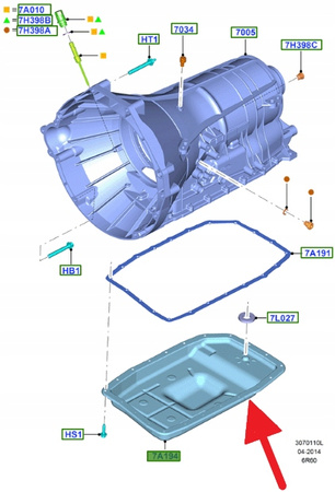 MISKA SKRZYNI BIEGÓW 6-BIEG FORD MUSTANG RANGER 2029026 _ BR3P-7A264-AB