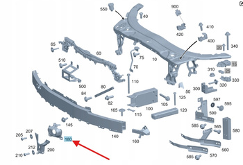 ABSORBER NAKŁADKA NA PAS PRZÓD MERCEDES C W205 E W213 W290 OE A2056260800
