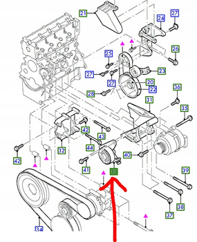 ROLKA NAPINACZA PASKA KLINOWEGO FORD FIESTA 1.8D_1089679_96FF-19A216-AF