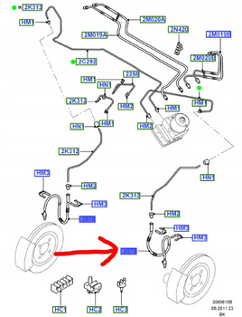 PRZEWÓD HAMULCOWY PRZÓD FORD FIESTA Mk6 FUSION 01-12_1426690_2N11-2078-AC