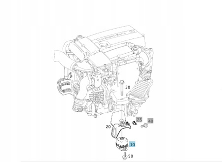 MERCEDES W204 ŁAPA SILNIKA A2042405117