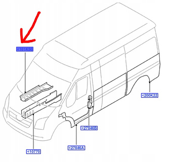 BELKA PRZEDNIA LEWA FORD TRANSIT Mk6 2006-2013 _1819014_PBC11-V101K51-AA