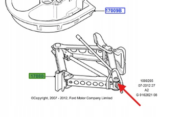 LEWAREK PODNOŚNIK FORD MONDEO MK4 2007- 2014 1750072 _ 6G92-17080-FB