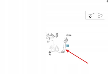 DRĄŻEK CZUJNIKA POZIOM ŚWIATEŁ MERCEDES E W211 CLS W219 OE A2193230016
