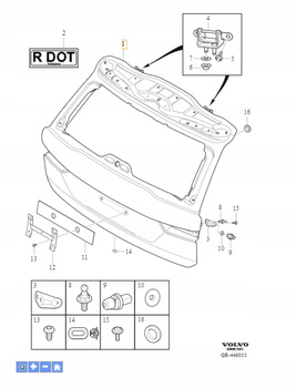 Klapa bagażnika Volvo V60 (19-22) OE 31455954