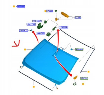 SZYBA PRZEDNIA FORD RANGER 2019- OE 2542929 _ JB3B-2103100-FJ
