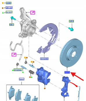 TARCZA HAMULCOWA PRZÓD FORD FOCUS C-MAX 1790221 _ AV61-1125-DB