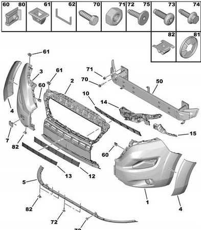 WSPORNIK ZDERZAKA C3 II LIFT OE 9803500580