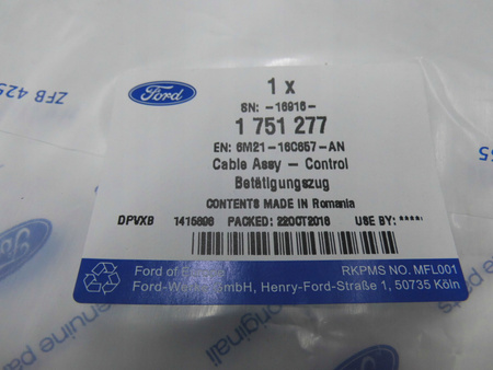 LINKA OTWIERANIA MASKI FORD MONDEO Mk4 2007- 1751277 _ 6M21-16C657-AN