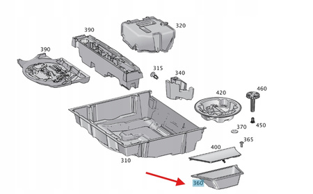 LEWA OSŁONA DOLNA TYŁU BAGAŻNIKA MERCEDES ML GLE W166 OE A16668400009051