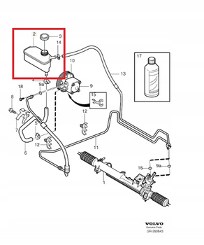ZBIORNIK PŁYNU WSPOMAGANIA VOLVO C70 I 99-05r