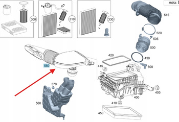 PRZEWÓD RURA DOLOT POWIETRZA DIESEL MERCEDES VITO W447 OE A4475283400