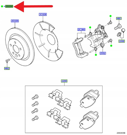 TULEJA ZACISKU HAMULCOWEGO TYŁ FORD MONDEO 2007- 14 1458771 _ 6G91-2M090-AB