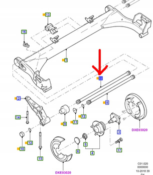 DRĄŻEK SKRĘTNY OSI TYLNEJ FORD FIESTA 1994-2002 _ 7320348 _ 95FB-4A382-AA