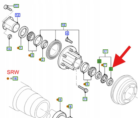 NAKRĘTKA PIASTY KOŁA TYŁ FORD TRANSIT 2000- 2006 OE 4447306 _ 3C16-4254-AA