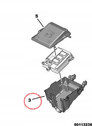 Obudowa dolna skrzynki bezpieczników Citroen OE OE 9804681780