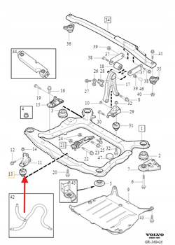 PODUSZKA SILNIKA PRZÓD 2.4 2.5 D5 VOLVO XC90 2003- S60 01- V70 OE 30680751