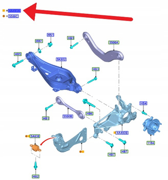 ZWROTNICA LEWY TYŁ FORD FOCUS Mk4 KOMBI 2018- OE 2479370 _ JX61-5A969-BEJ