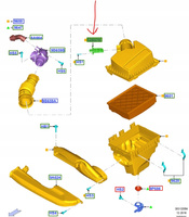 PRZEPŁYWOMIERZ POWIETRZA 2.0L TDCI FORD S-MAX 15- 1872775 _ CA61-12B579-AA