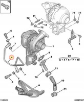PRZEWÓD OLEJOWY TURBOSPRĘŻARKI CITROEN C2 C3 C4 C5 BERLINGO OE 037968