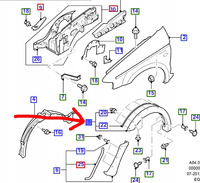 WNĘKA KOŁA PRZÓD LH FORD RANGER 2002-07 1364319 OE _ 1364319 _ 3M35-16A075-BB50