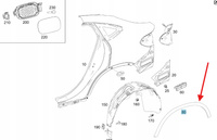 LISTWA BŁOTNIKA PRAWY TYŁ MERCEDES GLC W253 OE A2538851401