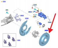 TARCZA HAMULCOWA TYŁ 271MM FORD FOCUS 2018- OE 2196429 _ JX61-2A315-AEA