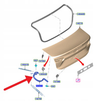 ZAWIAS KLAPY LEWY FORD FOCUS SEDAN 2018- OE 2346980 _ JX7B-F42701-AG