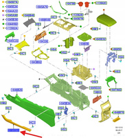 KLAMRA PASA BEZP. PRAWA STR. FORD S-MAX MK2 2040019 _ GM2B-R061A16-BC3ZHE