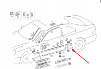 LEWA TYLNA USZCZELKA PROGU MERCEDES CLK W208 OE A2086900962