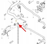 PRZEWÓD POMPY WODY 2.0B B4204T VOLVO S60 V60 V40 2016- S90 V90 OE 31319352