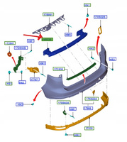 BELKA ZDERZAKA TYŁ FOCUS 2011-18 C-MAX 2010- 1692887 _ AM51-U403C94-AA