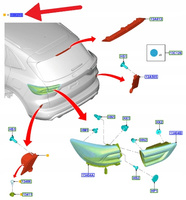 LAMPA PRZECIWMGIELNA PRAWY TYŁ FORD KUGA 2024- 2711890 _ LV4B-15K272-AC