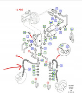 PEZEWÓD HAMULCOWY ELASTYCZNY FORD ESCORT Mk7 _ 1011293 _ 96AB-2282-AB