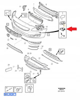 ZAWIAS MOCOWANIE SPRYSKIWACZA LEWY VOLVO S60 V60 2011- (14-18) OE 31353308