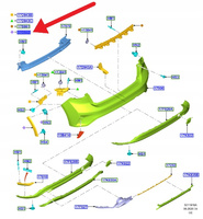 LISTWA ZDERZAKA LEWY TYŁ FORD FOCUS 2018- OE 2412628 _ JX7B-286F59-AD