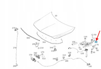 ZAWIAS LEWY MASKI POKRYWY SILNIKA MERCEDES GLA W156 A W176 OE A1768800328