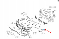 WKŁADKA ŚLIZG ZDERZAKA LEWY PRZÓD MERCEDES C W203 CLK W209 OE A2038890195