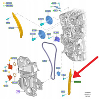 PROWADNICA ŚLIZG ŁAŃCUCHA 1.5L EB FORD KUGA 2024- 2633868 _ PV4E-6M256-AA