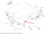 WYGŁUSZENIE MASKI MERCEDES C klasa W205 OE A2056820026
