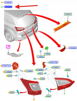 LAMPA TYLNA PRAWA WEWNĘTRZNA FORD C-MAX 2010- OE 2006162 _ AM51-13A602-AF
