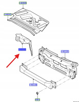 UCHWYT POSZYCIE TYLNE LEWE FORD FOCUS MK1 1998- 1134349 _ PXS41-F46649-AA