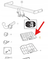 ZAŚLEPKA ODPINANEGO HAKA HOLOWNICZEGO VOLVO S60 V60 2011- OE 31359322
