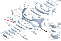 ZAŚLEPKA HAKA PRZÓD MERCEDES GLE W167 OE A1678857603