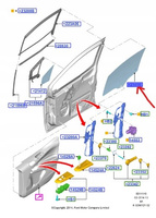 SZYBA BOCZNA LEWA FORD TOURNEO COURIER 2014- 1857498 _ ET76-A21411-AC