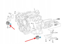 PRAWA PODUSZKA SILNIKA BENZYNA M278 MERCEDES S klasa W221 OE A221240631764