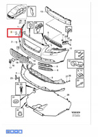 ZAŚLEPKA SPRYSKIWACZA REFLEKTORA PRAWA VOLVO S40 V50 08- OE 39886397